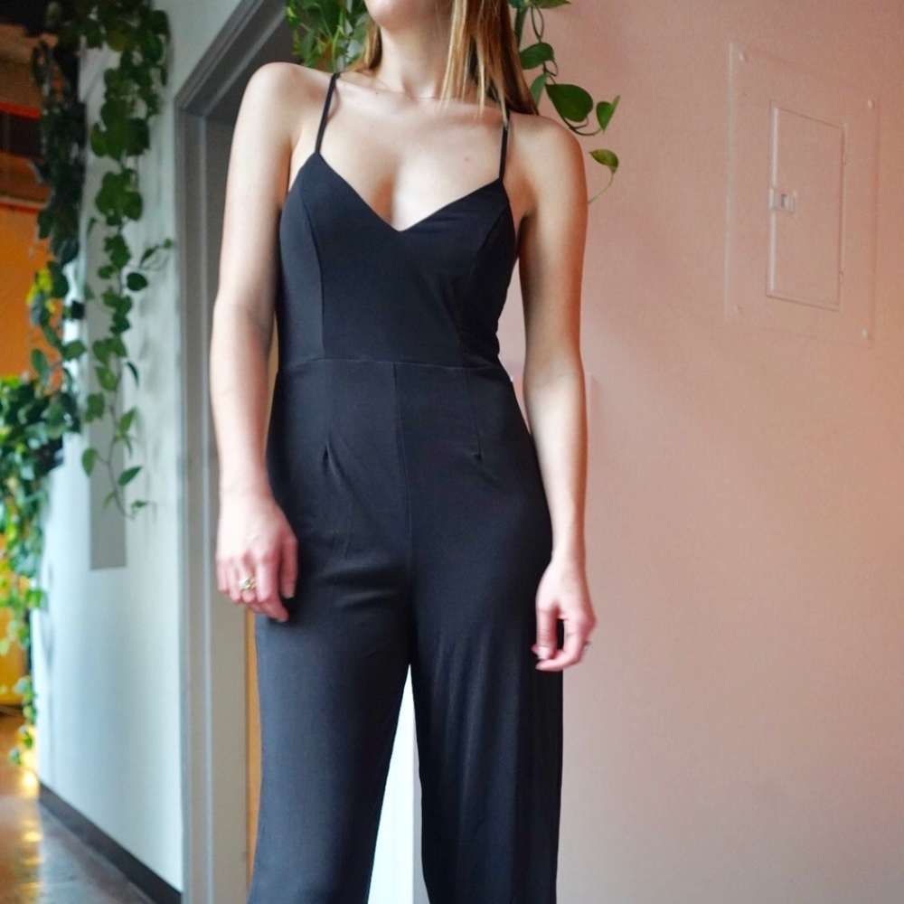 Black Panted Onesie / Romper by Tobi